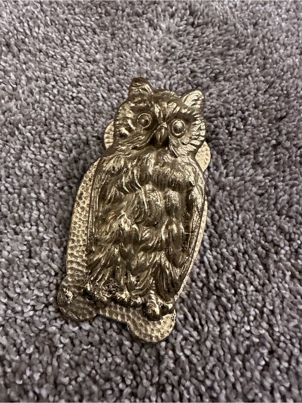 Brass Owl Figurine Paperclip/weight